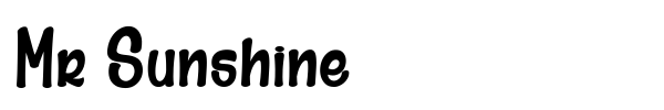 Mr Sunshine font preview